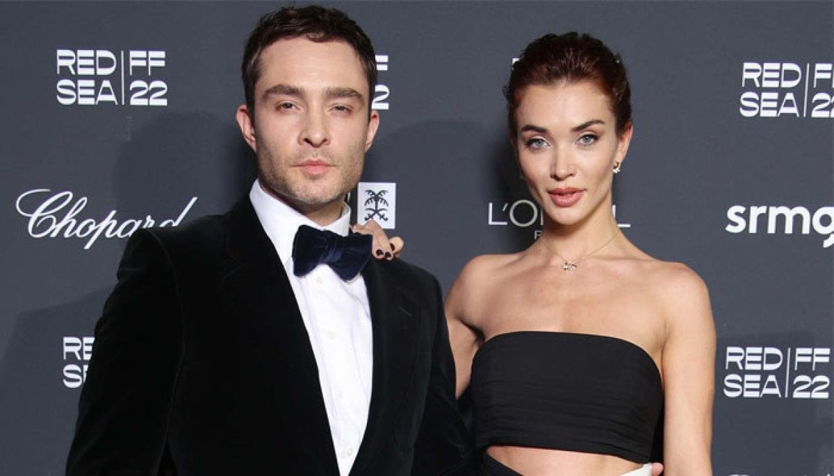 Ed Westwick attends BAFTA nominees party with fiance Amy Jackson