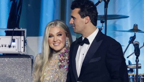 Erika Kirk reveals pregnant belly in shimmery dress at AmericaFest