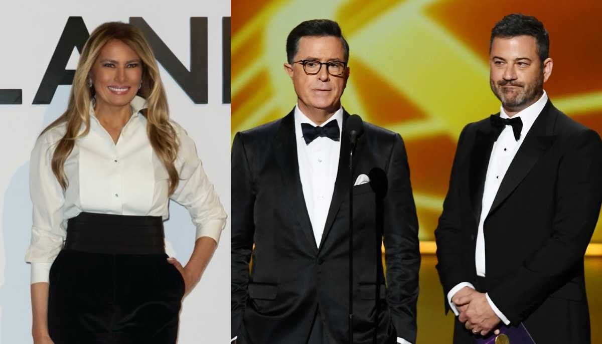 Stephen Colbert, Jimmy Kimmel take jabs at ‘Melania’