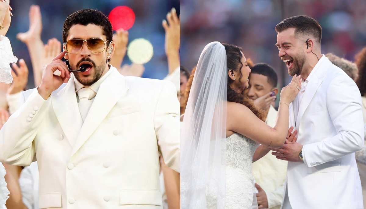 Bad Bunny facilitates marriage in Super Bowl Halftime performance