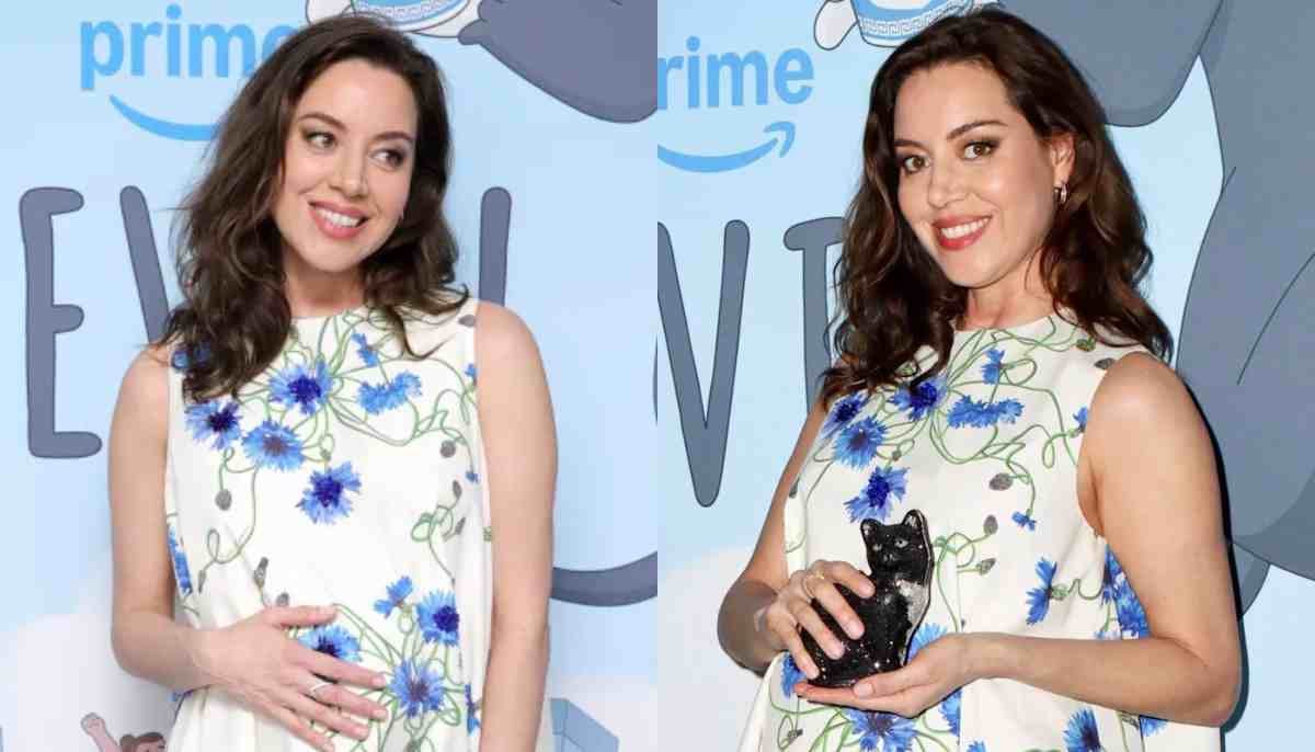 Aubrey Plaza stuns with pregnancy glow at ‘Kevin’ screening