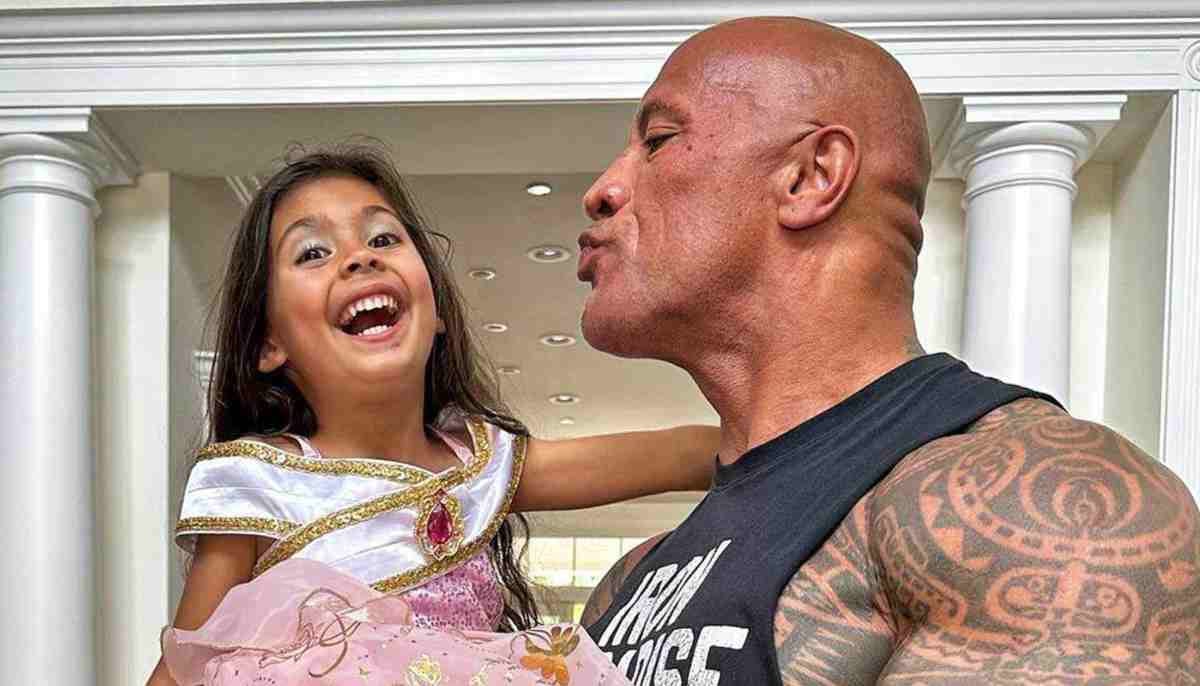 Rock surprises Tiana with homemade KATSEYE-themed cake 