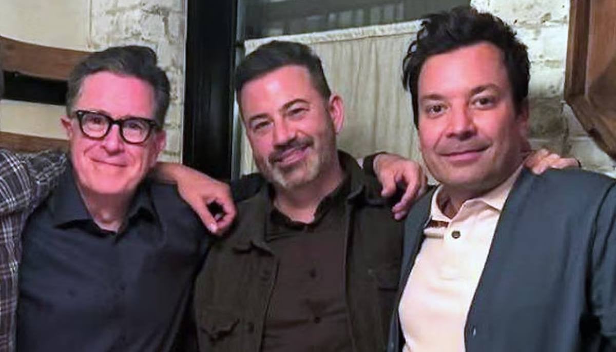 Jimmy Kimmel, Jimmy Fallon bid ‘farewell’ in special way to Stephen Colbert