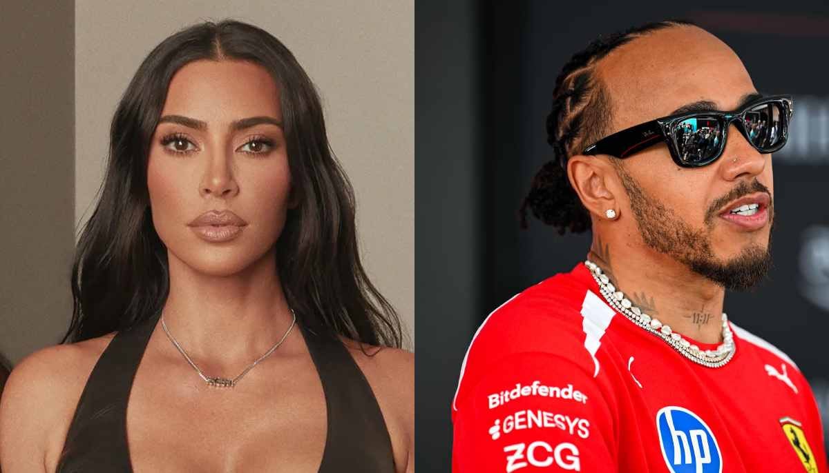 Kim Kardashian steps out to support Lewis Hamilton at Formula 1 event