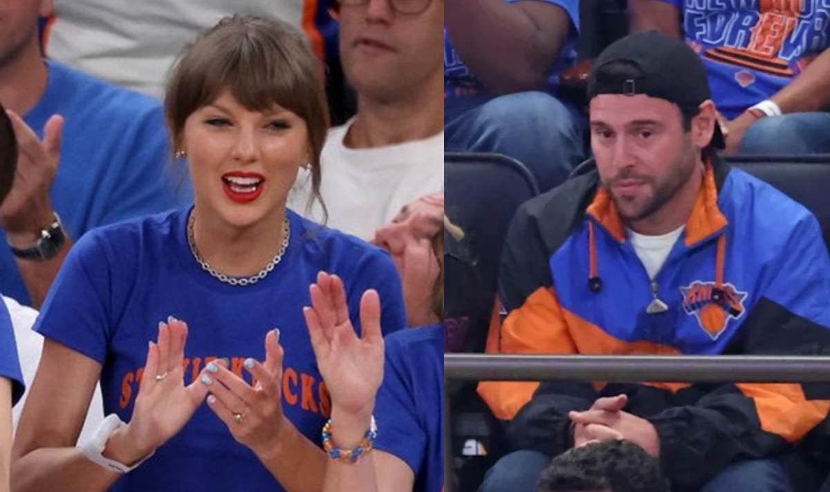 Taylor Swift, Scooter Braun attend same NBA finals game at MSG