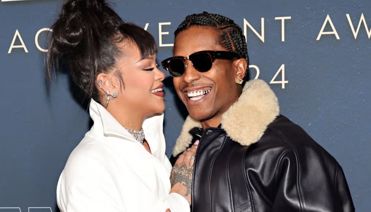 Rihanna beams with pride, shows off baby daddy A$AP Rocky