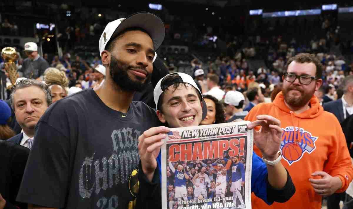 Timothée Chalamet celebrates Knicks win NBA championship: Watch