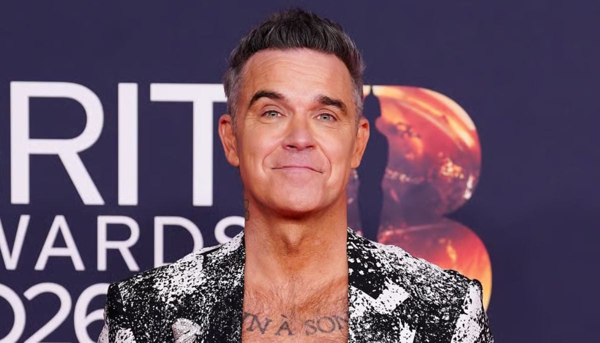 Robbie Williams laughs off viral World Cup 'white substance' speculation