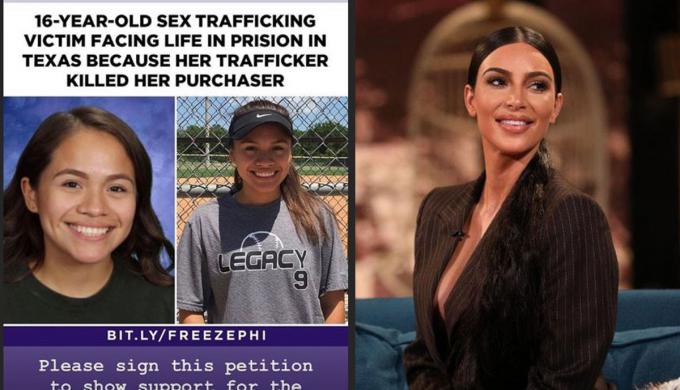 Kim Kardashian petitions to free sex trafficking incarcerated victim Zephaniah Trevino