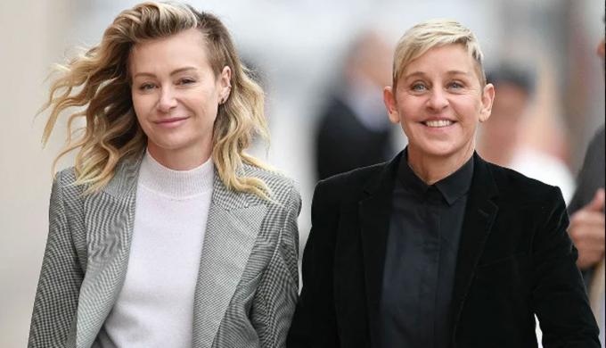 Ellen DeGeneres’s wife Portia de Rossi shows support for the contentious comedian