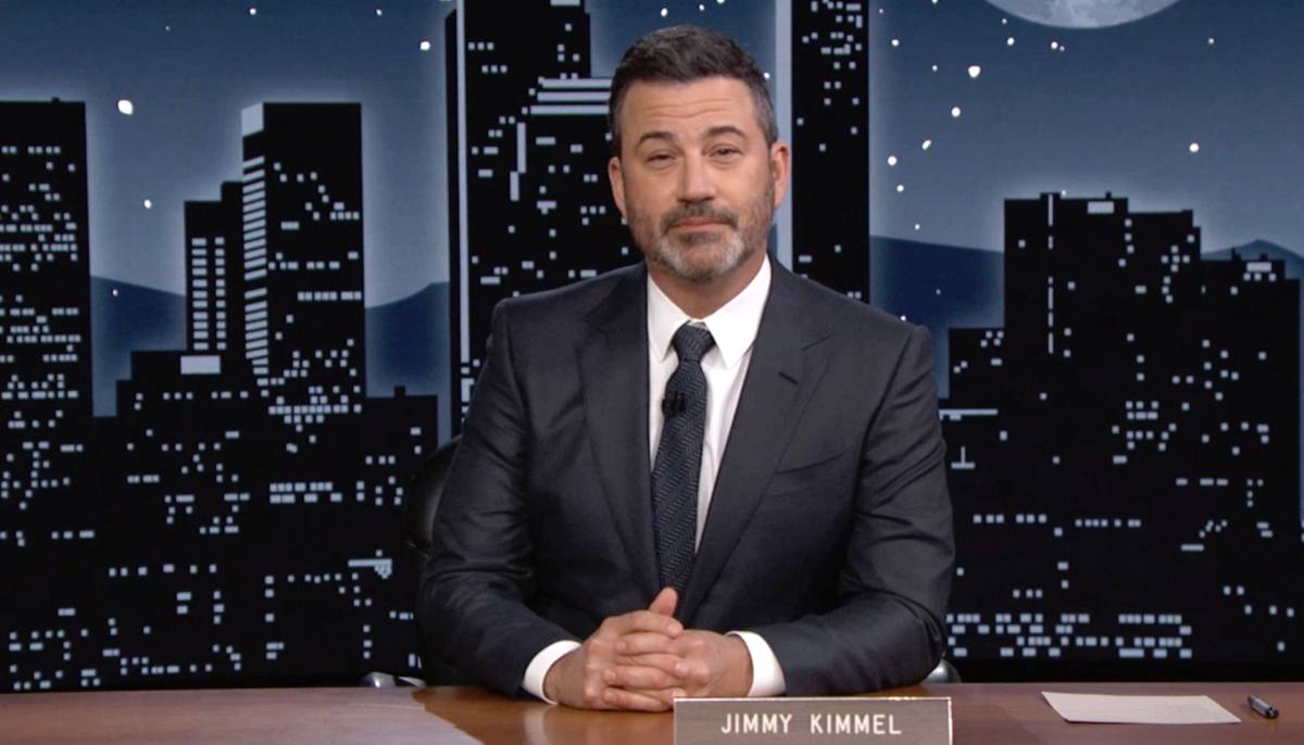 Jimmy Kimmel hosting his late-night show