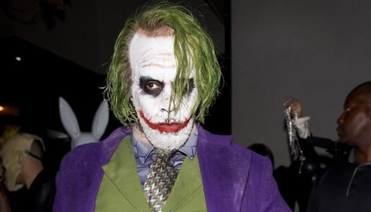 Diddy dresses as Heath Ledger’s joker for Halloween