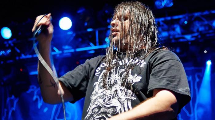George “Corpsegrinder” Fisher, Cannibal Corpse’s frontman poses for
