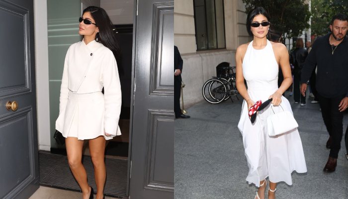 Kylie Jenner looks ELEGANT in ALL-WHITE suit and MINISKIRT