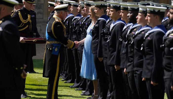 King Charles Honors Queen Elizabeths Funeral participant Royal Navy Members