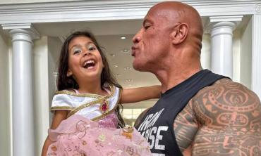 Dwayne Johnson posts adorable picture holding daughter up on birthday