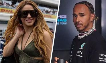 Shakira attends British Grand Prix to watch Lewis Hamilton 