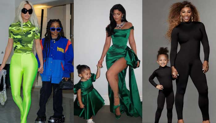 Left to right: Kim Kardashian with North West, Kylie Jenner with Stormi, Serena Williams with Alexis