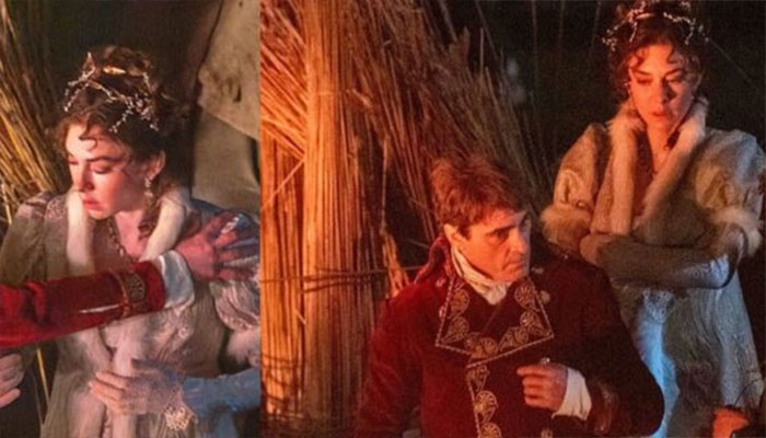 Joaquin Phoenix and Vanessa Kirby in Napoleon