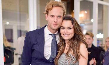 Frozen star Samantha Barks expecting first child with husband Alex Stoll