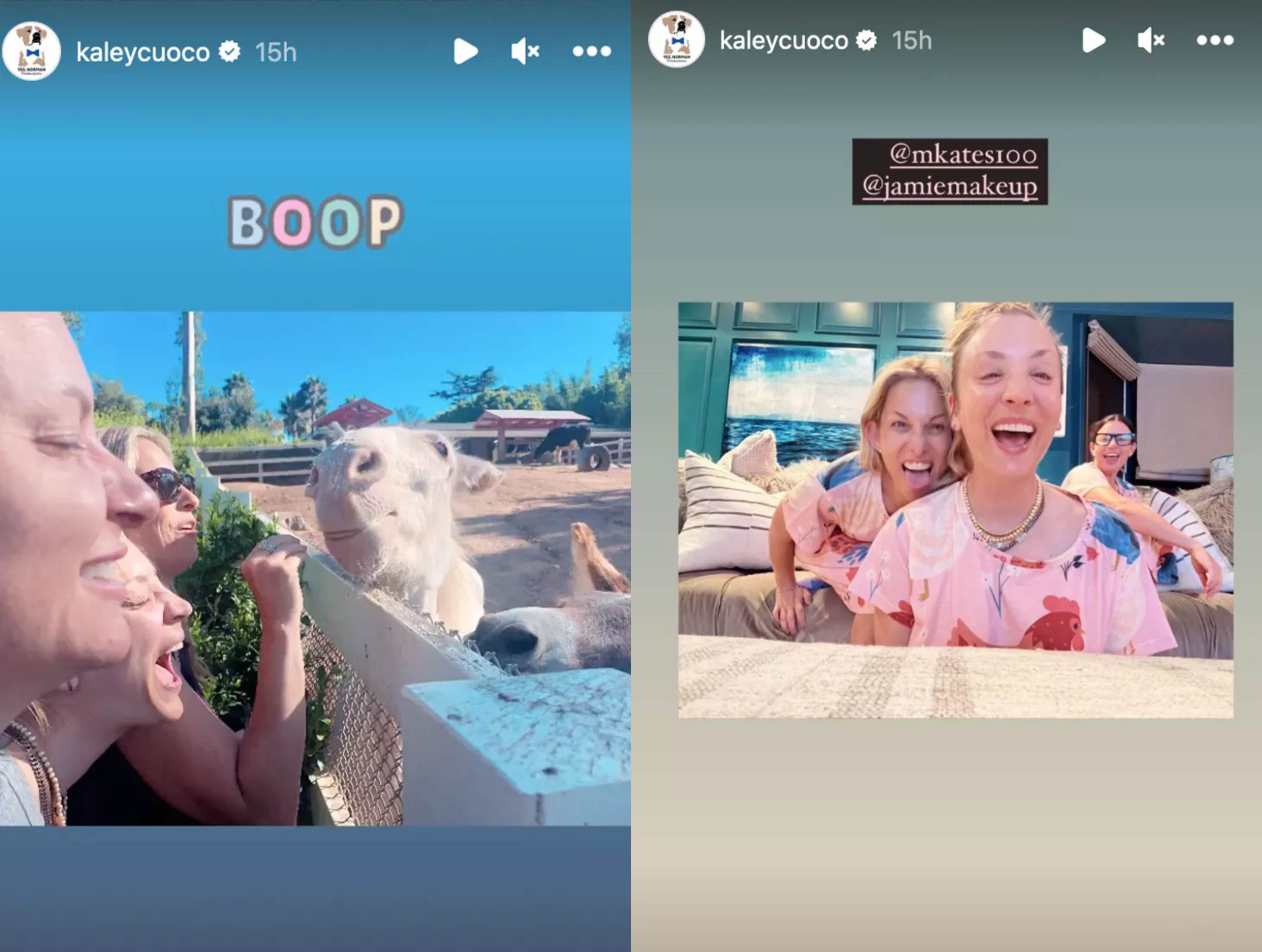 Kaley Cuoco enjoys little getaway with friends: Chicken Nightgowns