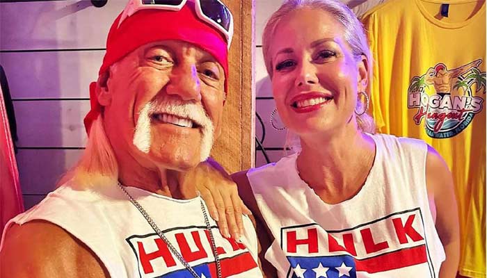 Hulk Hogan exchanges vows with Sky Daily wearing his signature bandana