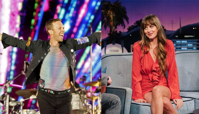 Dakota Johnson joins Chris Martin in Coldplay concert at Rose Bowl