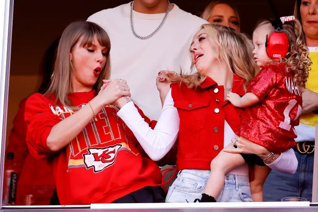 Taylor Swift and Britney Mahomes celebrate in style at Travis Kelces game