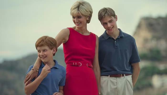 The Crown serie featuring Princess Diana andher sons