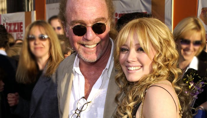 Stan Rogow and Hilary Duff at the Lizzie McGuire premiere