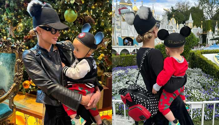 Paris Hilton celebrates Christmas with son Phoenix at Disneyland