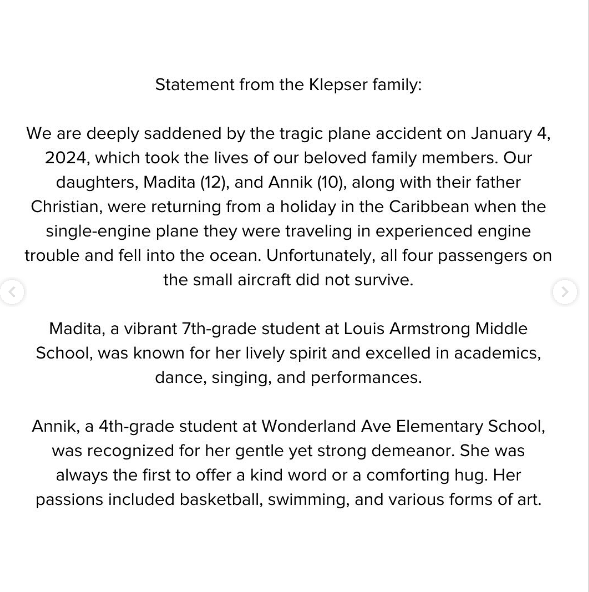 Christian Olivers wife and familys statement