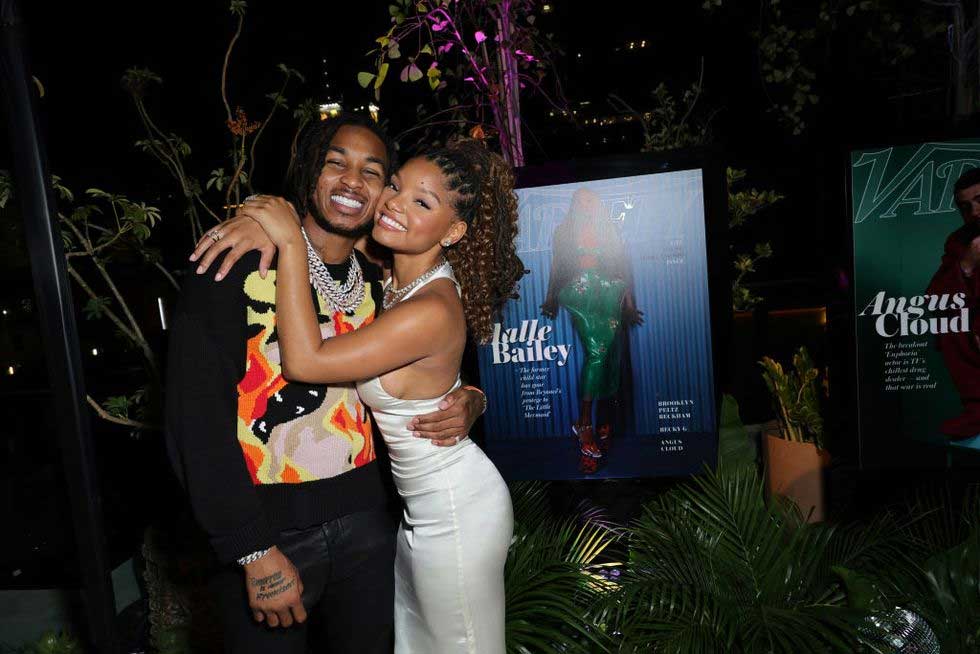 Halle Bailey and DDG at Variety event