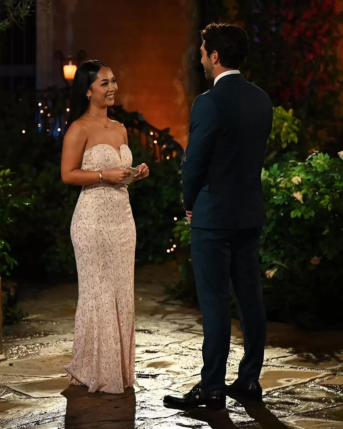 Joey Graziadei gave first impression rose to Leas after she burned her advantage card on The Bachelor premeire night