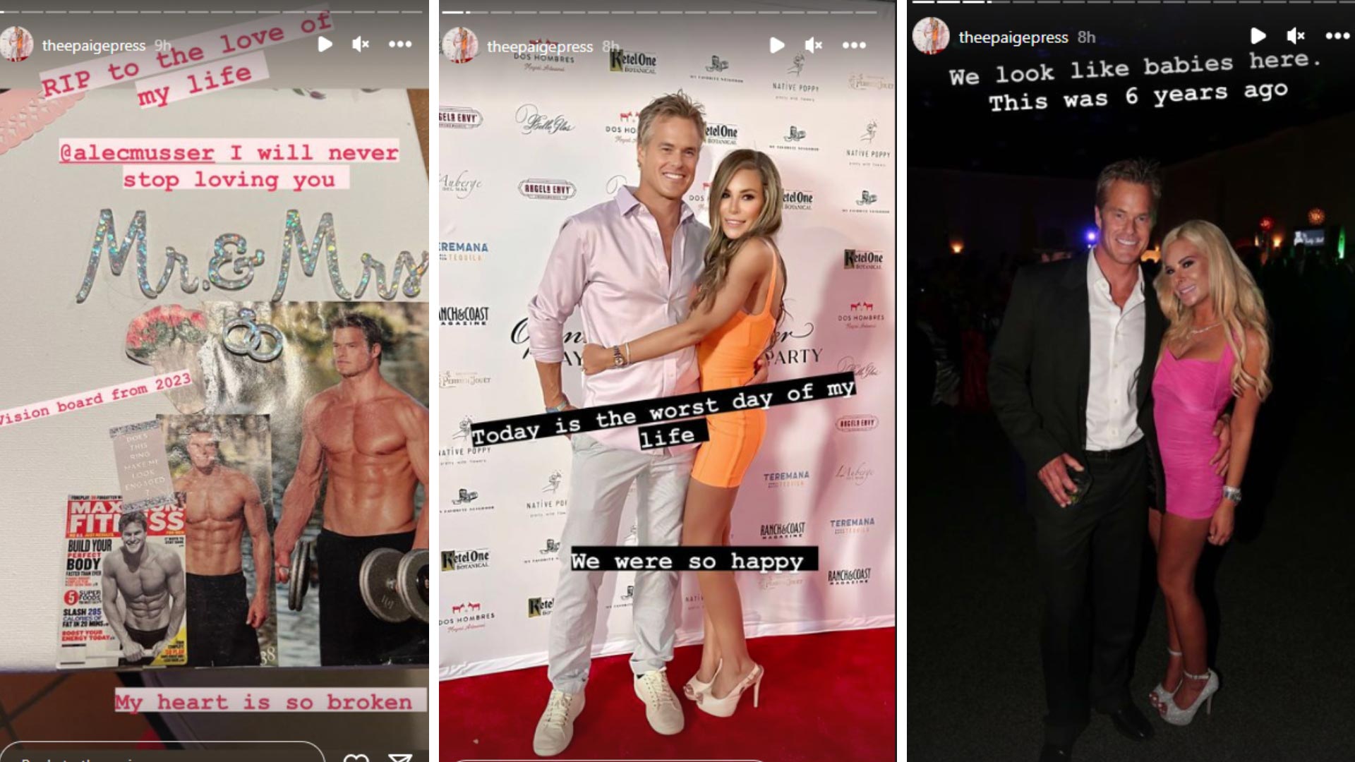 Alec Mussers fiance penned several tributes for him