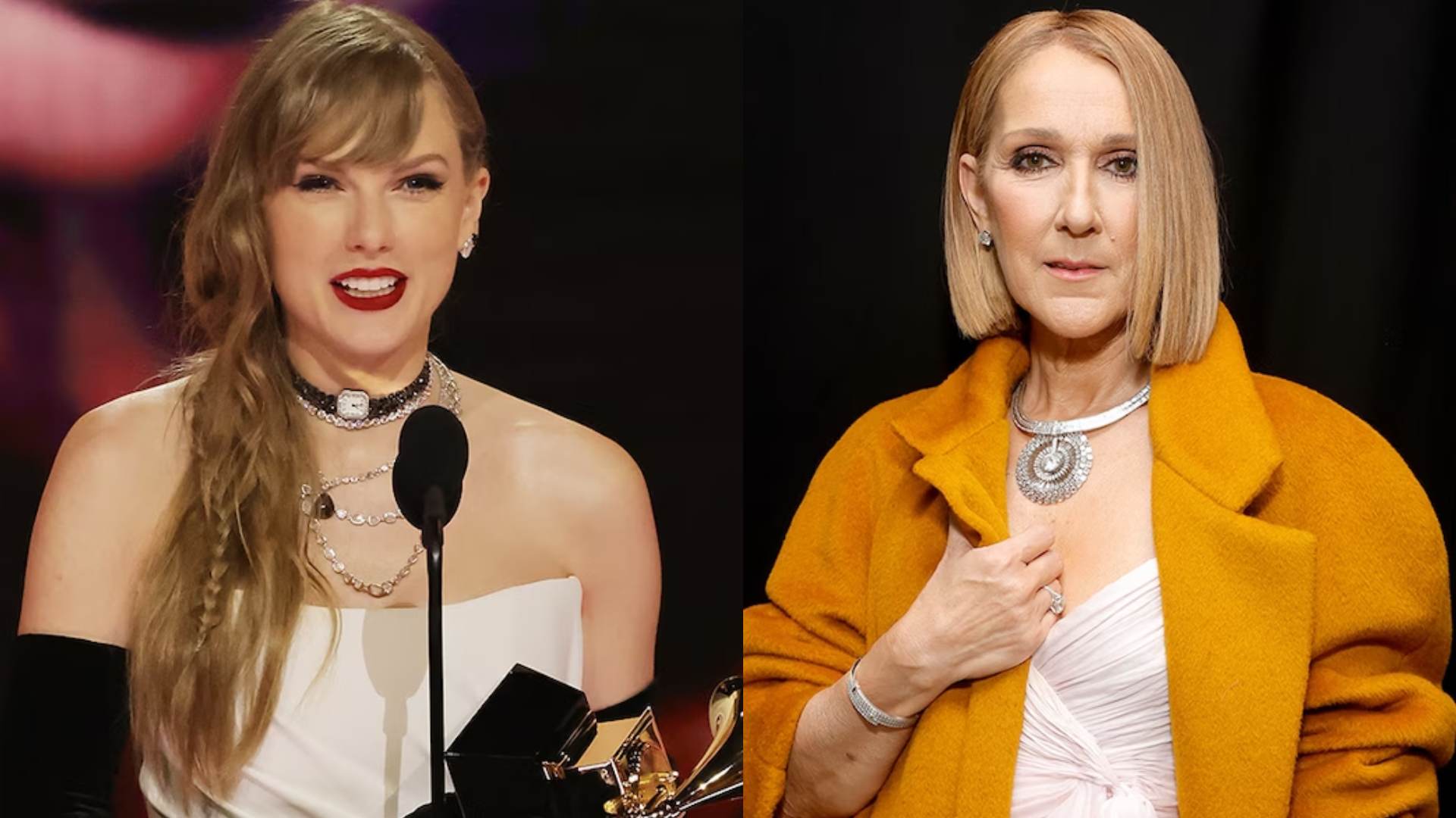 Taylor Swift hugged Celine Dion following backlash on her Album of the Year Grammy win