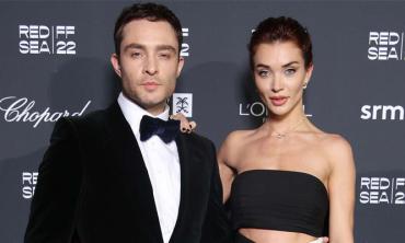 Ed Westwick attends BAFTA nominees party with fiance Amy Jackson