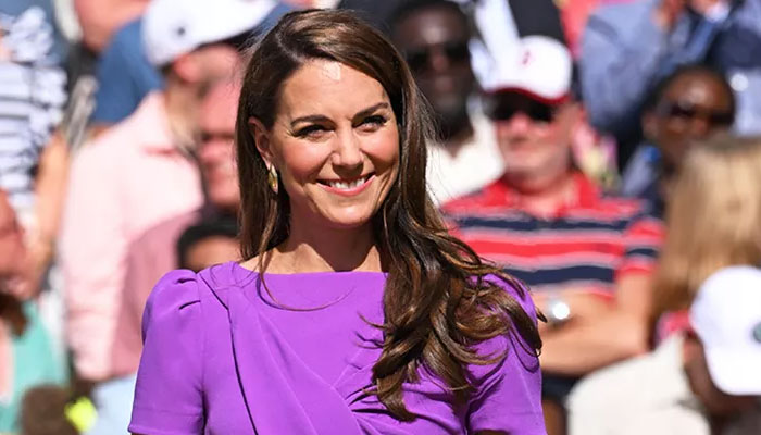 Kate Middleton was a sight to behold as she stepped out in a purple bespoke dress