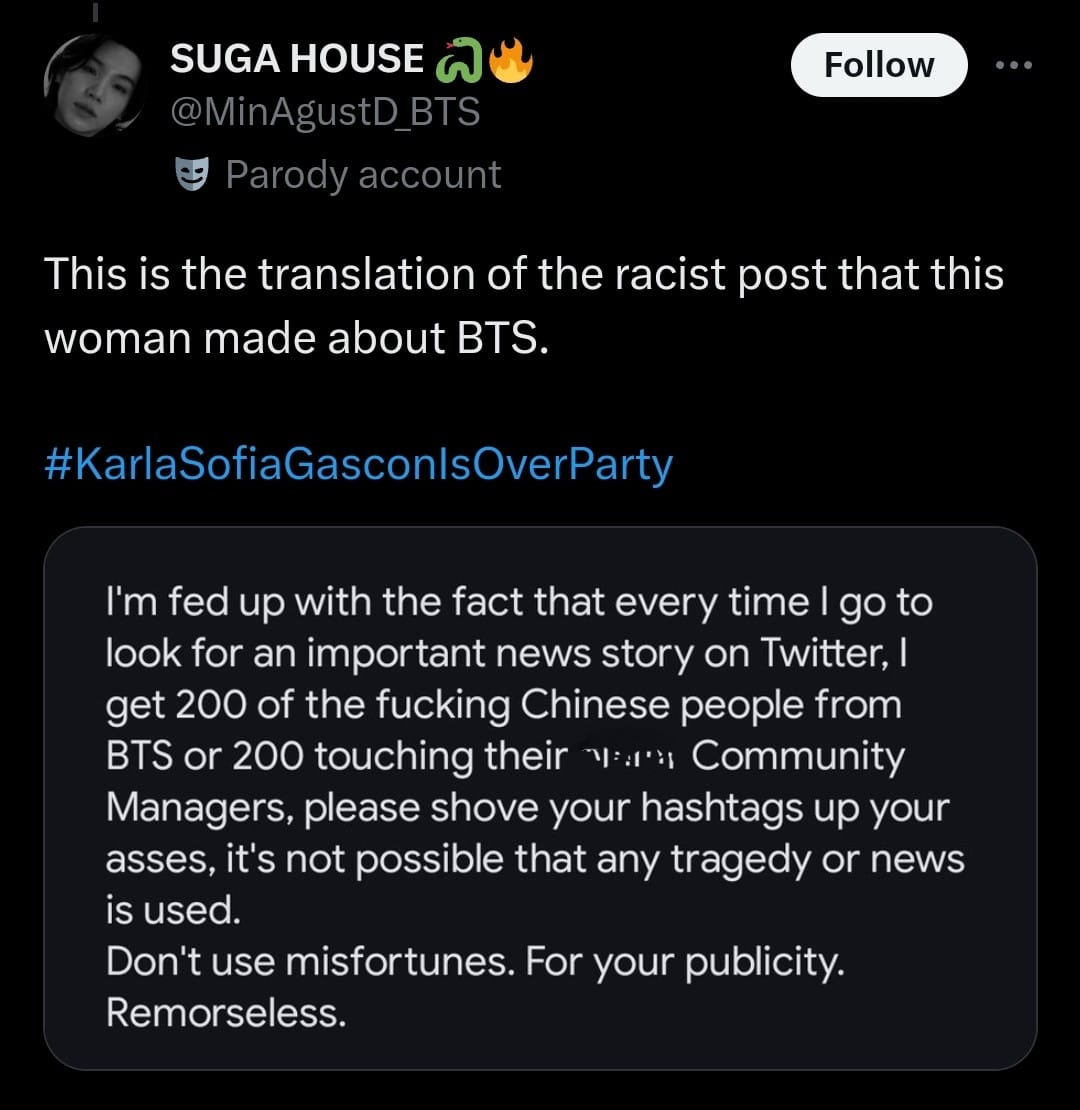 BTS fans furious at ‘Emilia Perez’ star Sofia Gascon for racist tweet