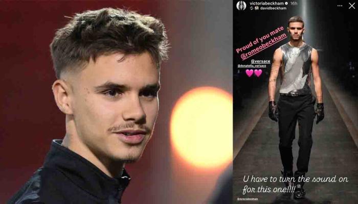 Romeo Beckham walks the Milan Fashion Week leaving parents in awe