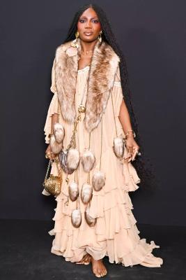 Doechii goes barefoot at Paris Fashion Week