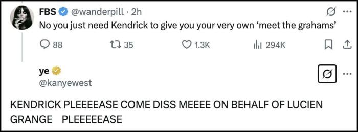 Kanye West slams Kendrick Lamar’s Not Like Us in latest rant