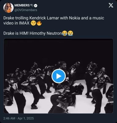 Drake subtly trolls Kendrick Lamar in ‘NOKIA’ music video