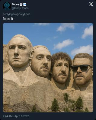 White rapper Mount Rushmore controversy explained