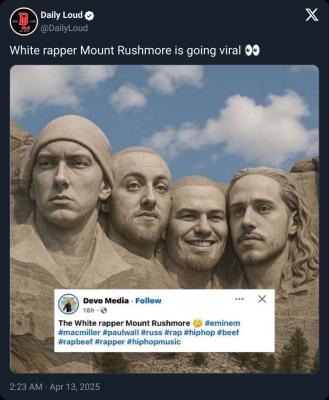 White rapper Mount Rushmore controversy explained