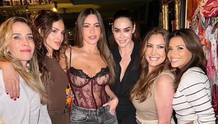 Sofia Vergara sports causal look during girls night out