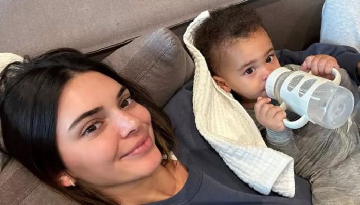 Kendall Jenner fulfills her aunt duties with nephew Aire
