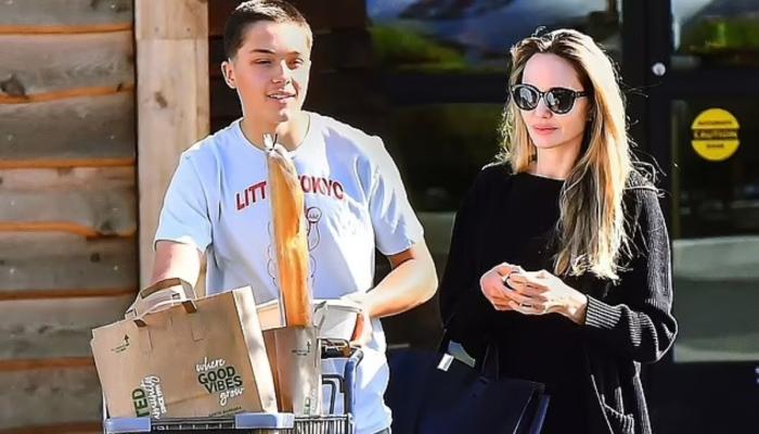 Angelina Jolie, Knox Jolie-Pitt spotted grocery shopping in LA