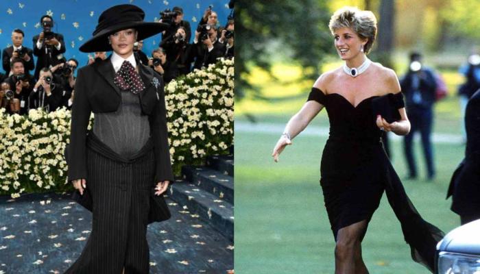 How is Rihannas pregnancy announcement connected to Princess Diana?