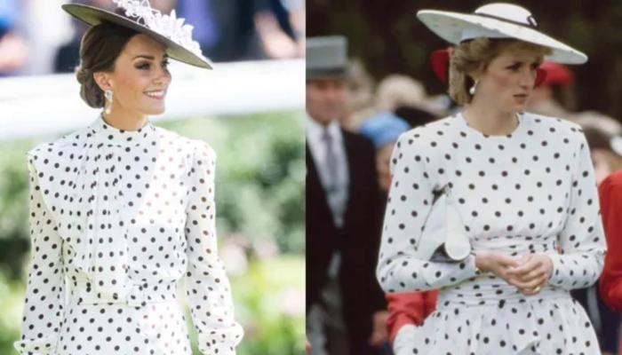 Kate Middleton channels Princess Diana in stunning polka dot look at VE Day service